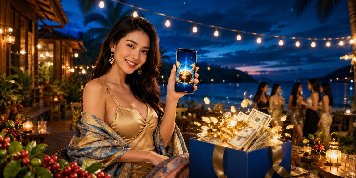 Người dùng Phú Quốc thưởng thức cà phê và truy cập casino trực tuyến trên di động
